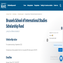 Brussels School of International Studies Scholarships in UK